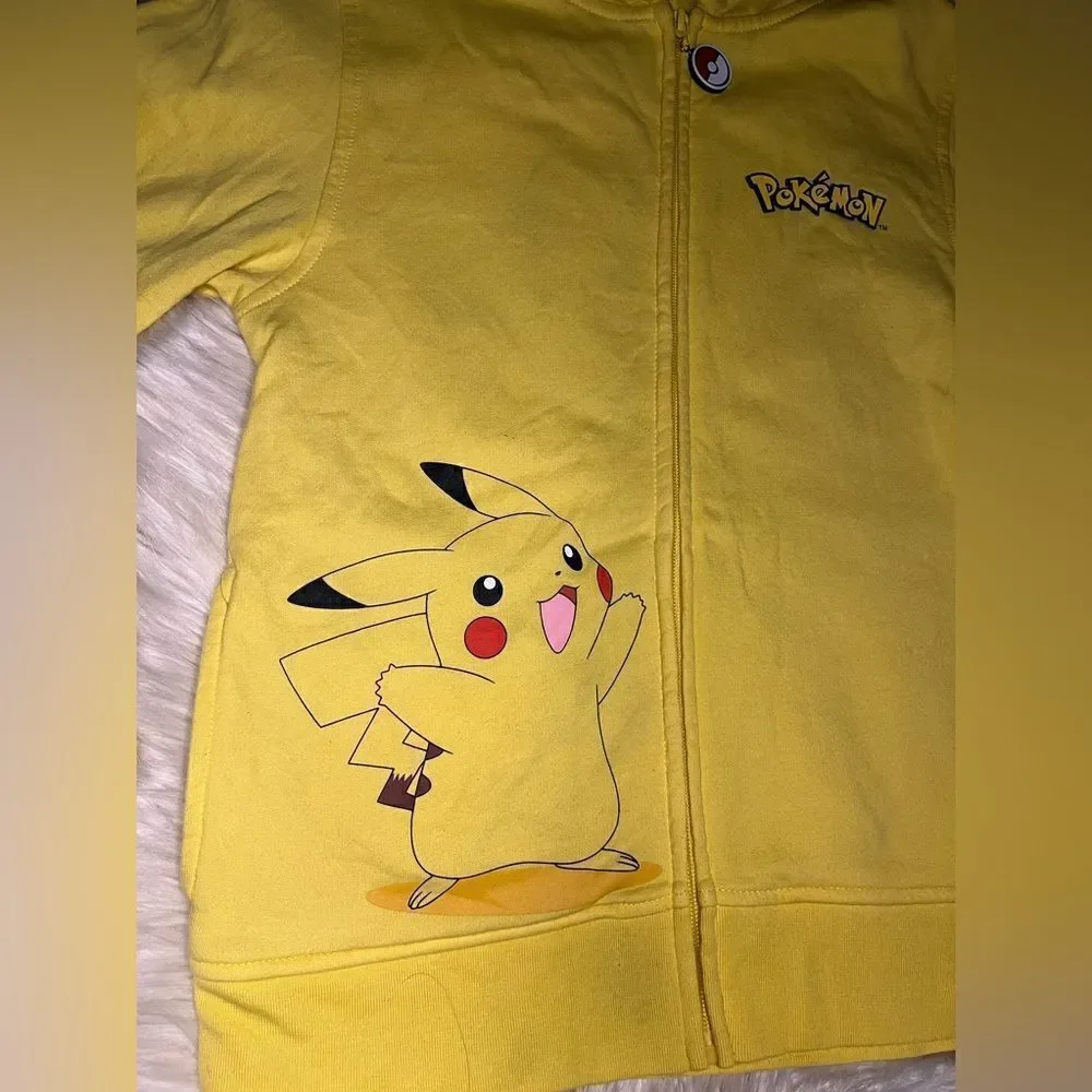 Pokemon pikachu hoodie sweatshirt jacket sz medium
